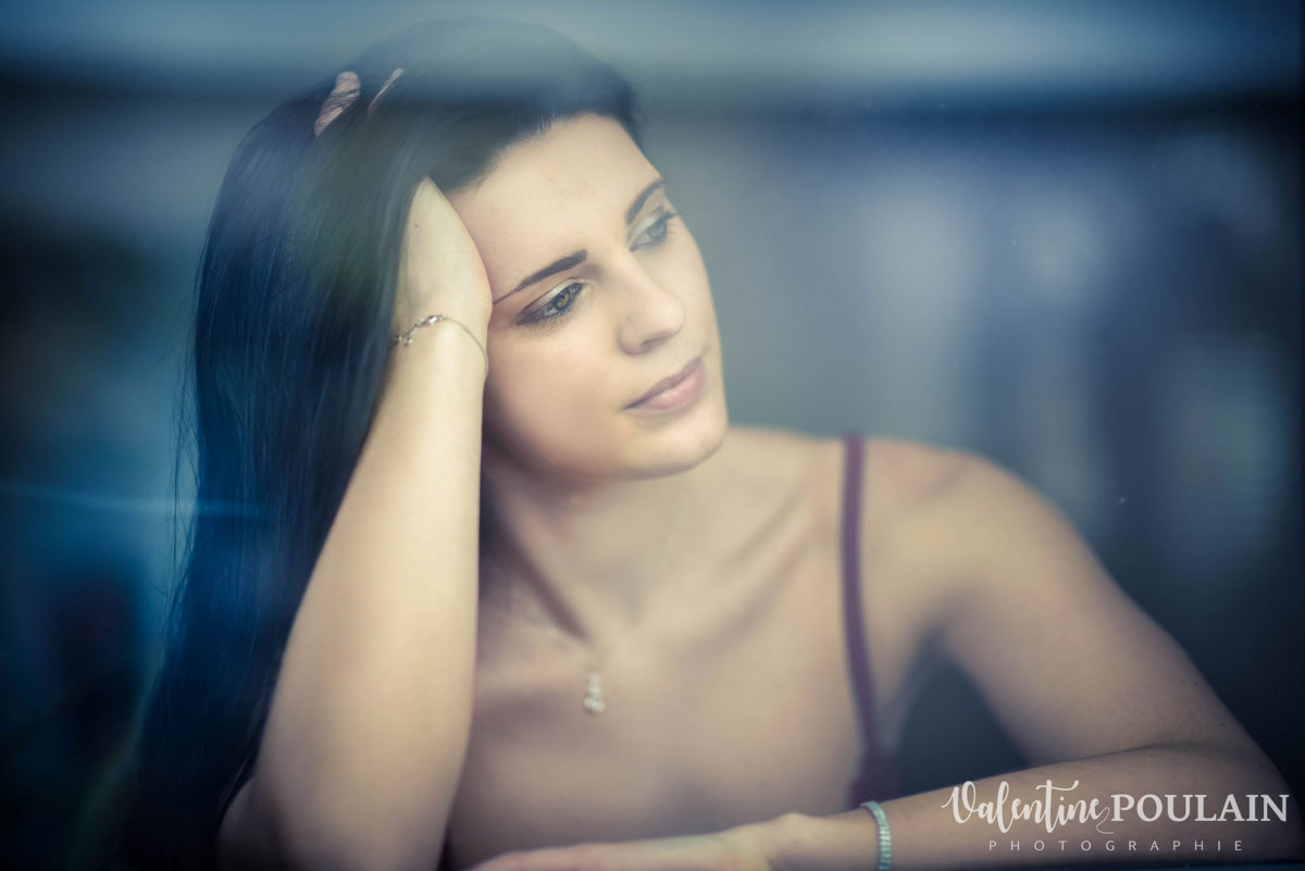 Shooting boudoir Emilie hiver bleu