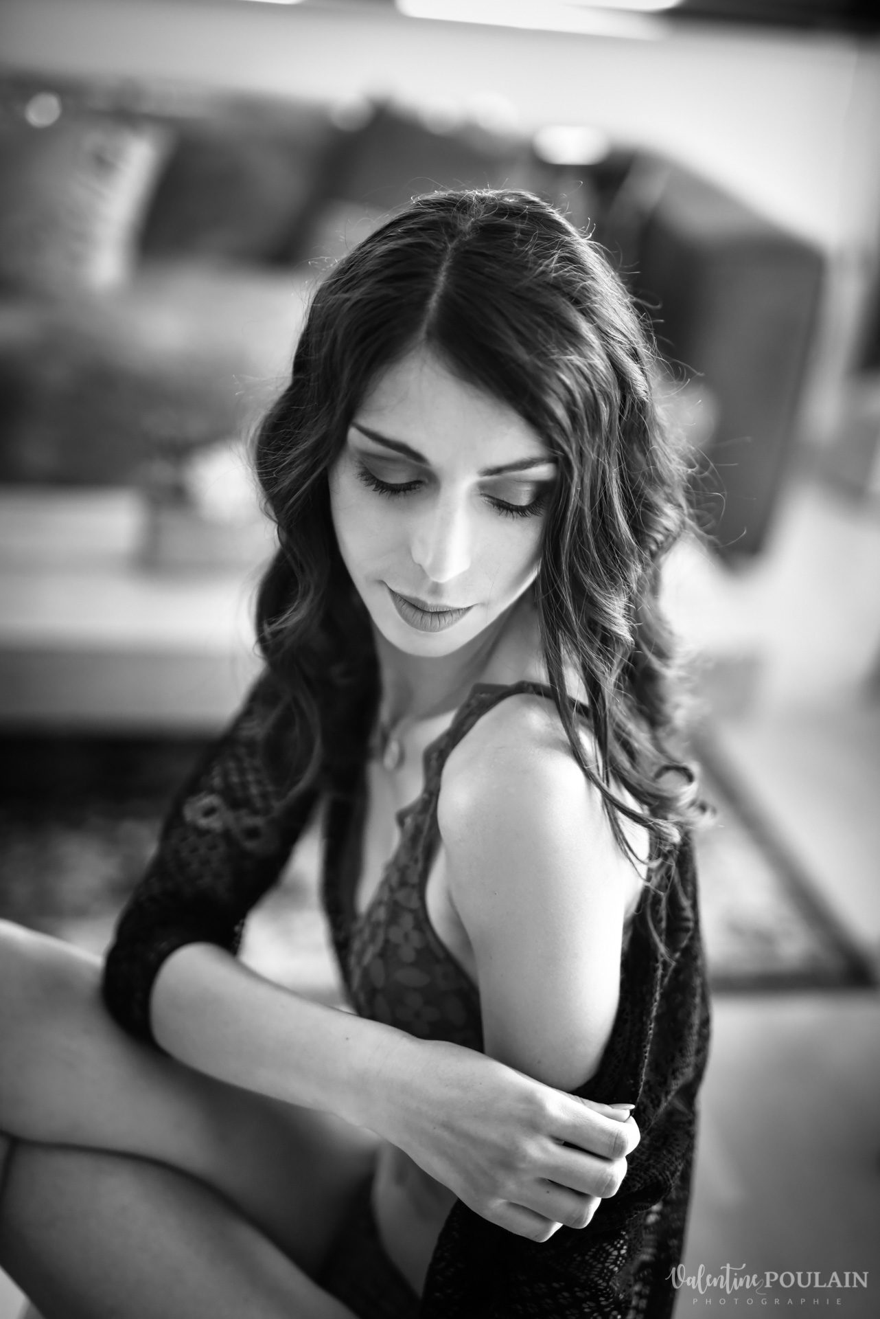 boudoir sarah n&b - Valentine Poulain