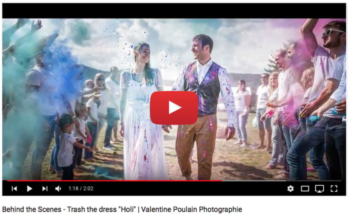 Voir video Shooting Trash the dress Holi - Valentine Poulain Photographie