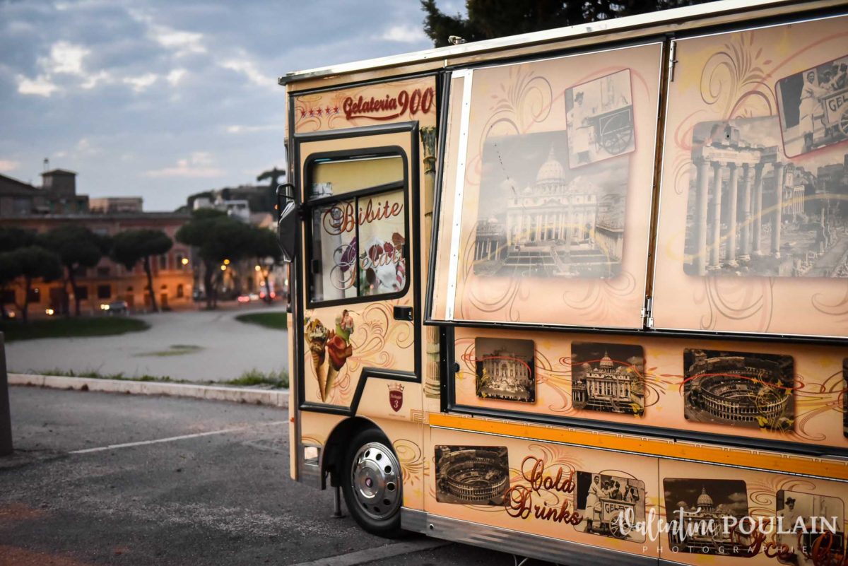 Shooting couple demande mariage Rome camion