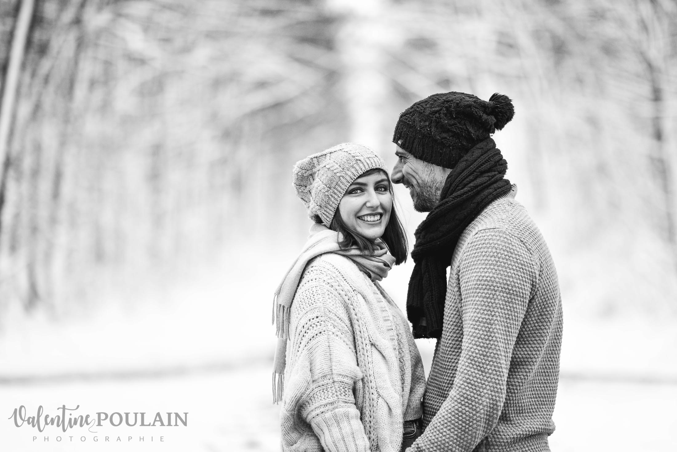 Shooting couple hivernal - Valentine Poulain elle