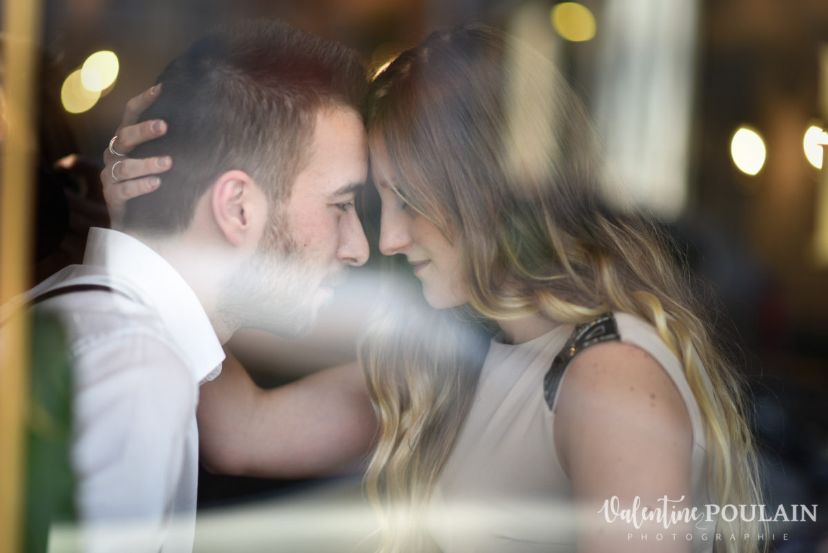Shooting engagement demande mariage coucher intense