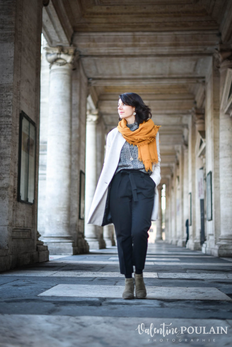 Shooting portrait Silvene Rome Créatrice marche