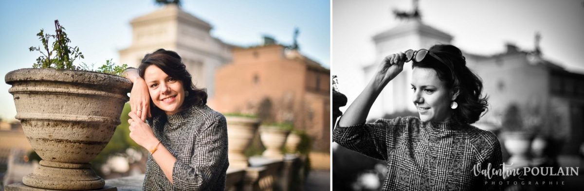 Shooting portrait Silvene Rome Créatrice poses