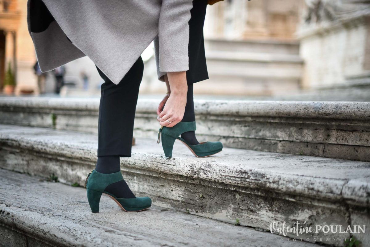 Shooting portrait Silvene Rome Créatrice talons