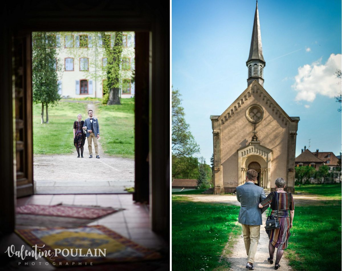 Mariage hippie funky - Valentine Poulain église