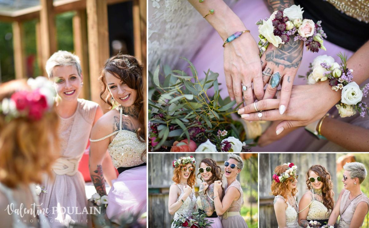 Mariage hippie funky - Valentine Poulain girls