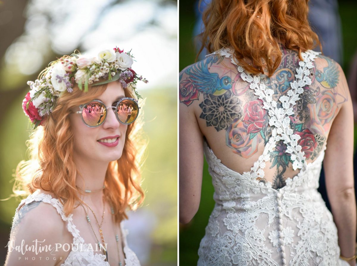 Mariage hippie funky - Valentine Poulain dos
