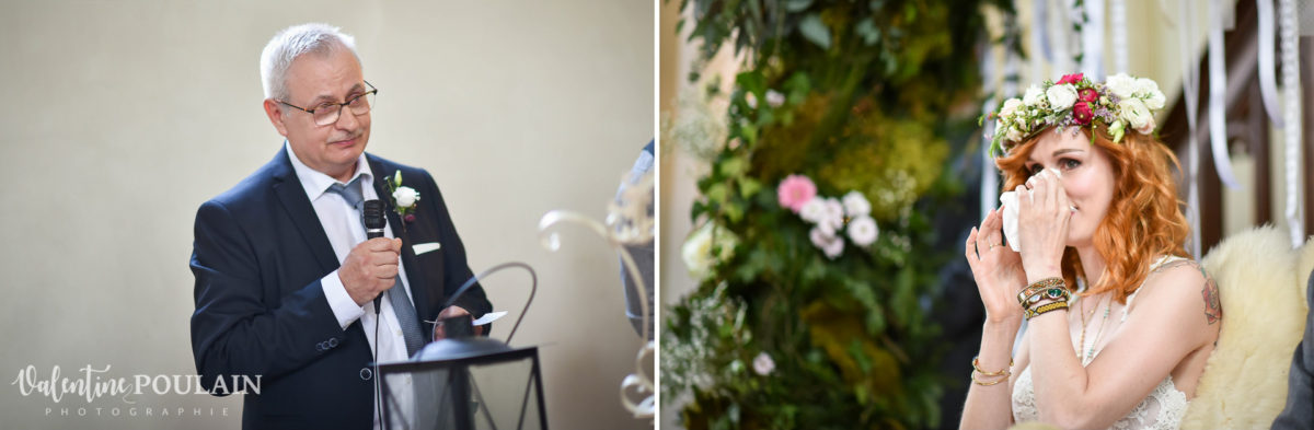 Mariage hippie funky - Valentine Poulain discours papa