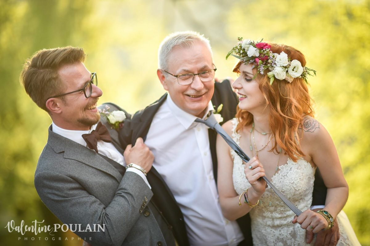 Mariage hippie funky - Valentine Poulain papa