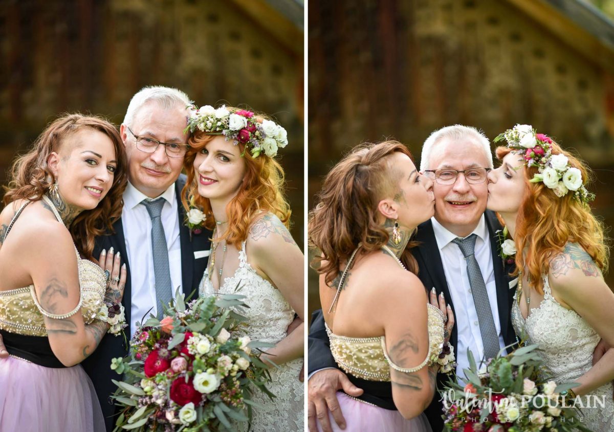 Mariage hippie funky - Valentine Poulain - père et filles