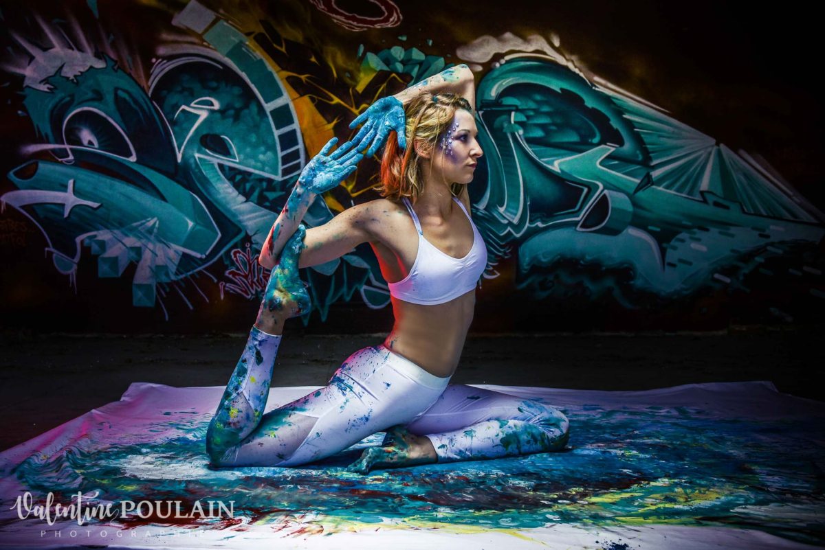 Shooting Yoga girl - Valentine Poulain pose