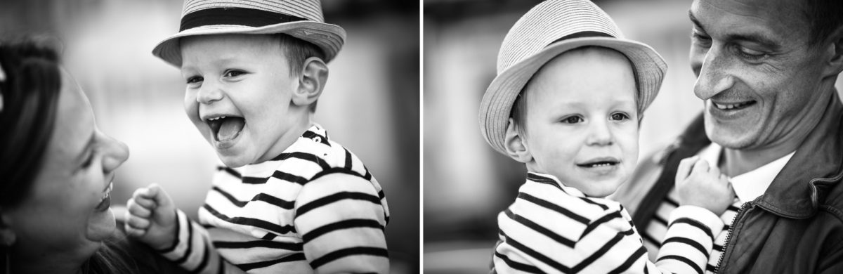 Shooting famille voiture ancienne fiat 500 n et b