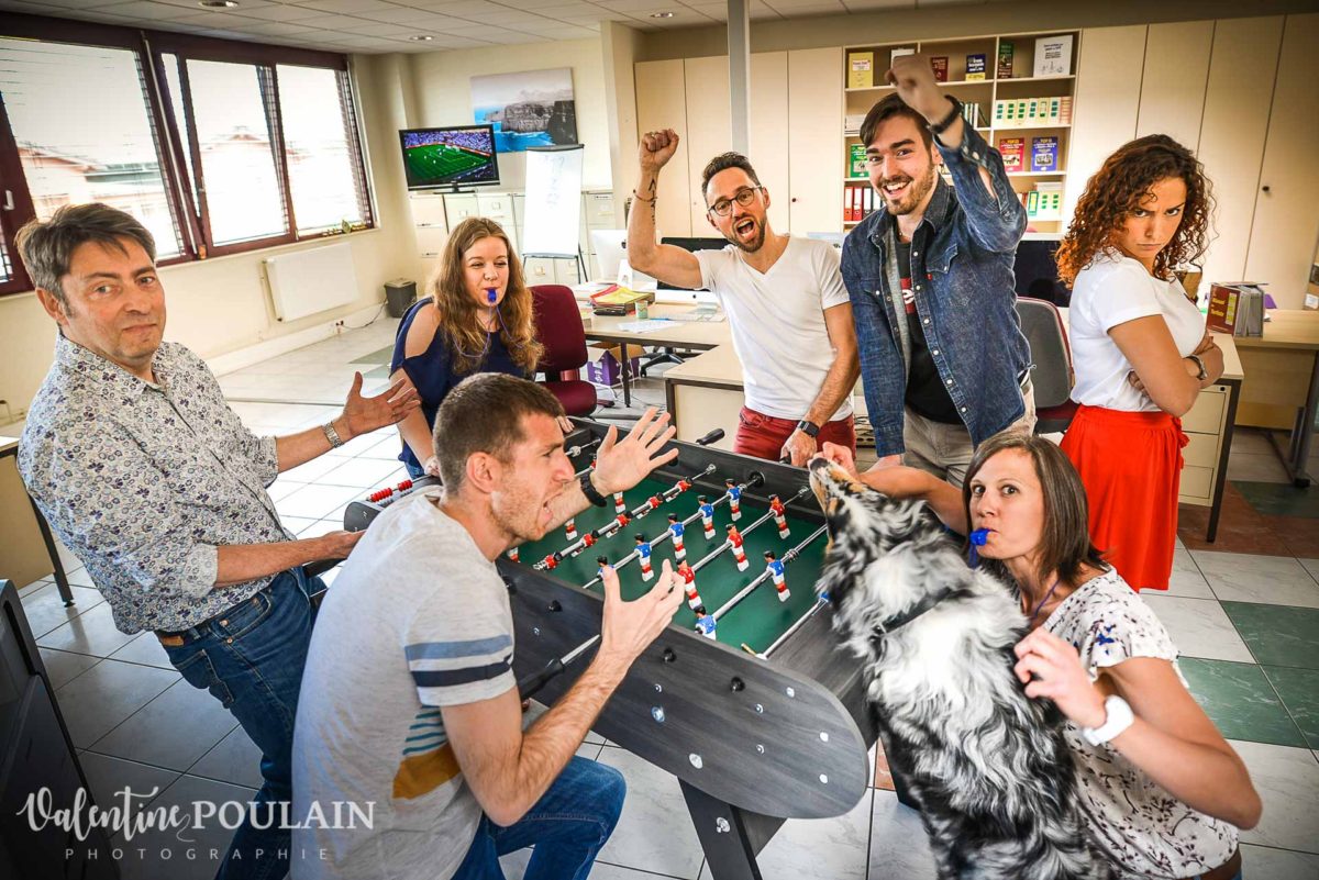 Shooting corporate portraits Editions Selz babyfoot