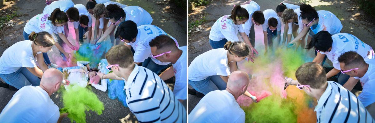 Il et il mariage couple homosexuel poudre