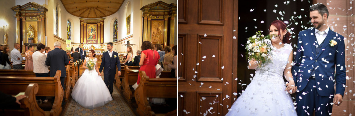Mariage Mini rouge Fréland - Valentine Poulain haie d'honneur