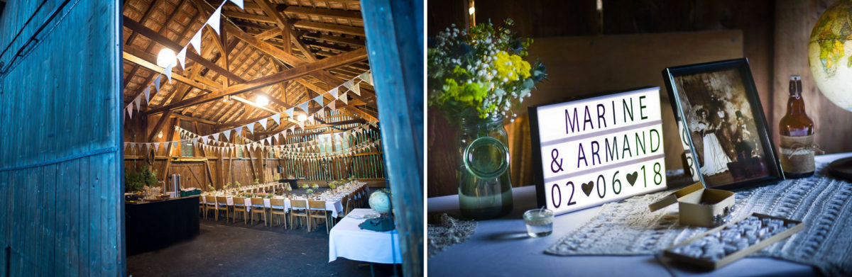 Mariage grange - Valentine Poulain réception diner