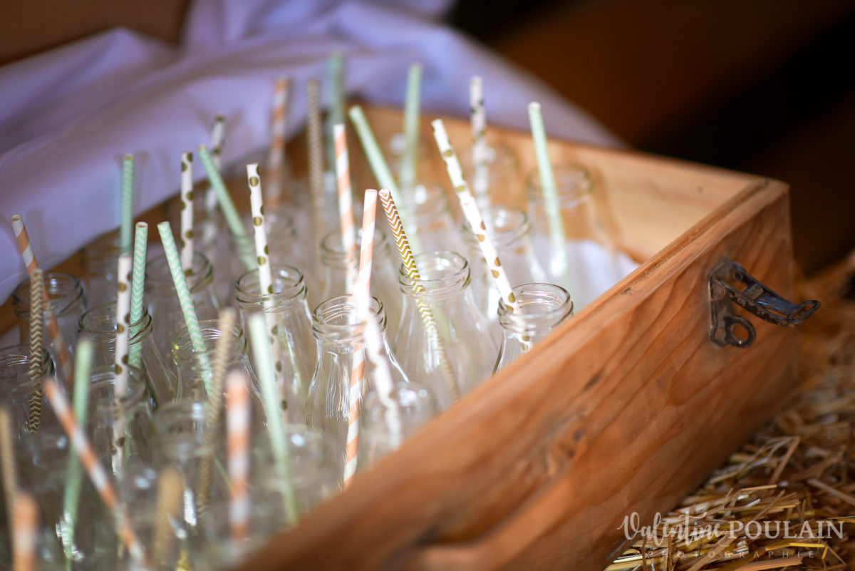 Mariage grange - Valentine Poulain verres