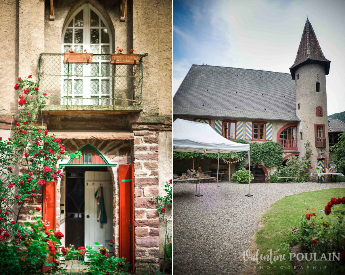 Mariage rock moto Gueberschwihr - Valentine Poulain château