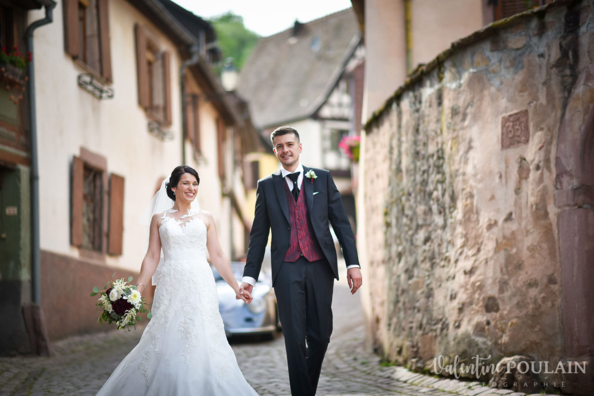 Mariage rock moto Gueberschwihr - Valentine Poulain couple