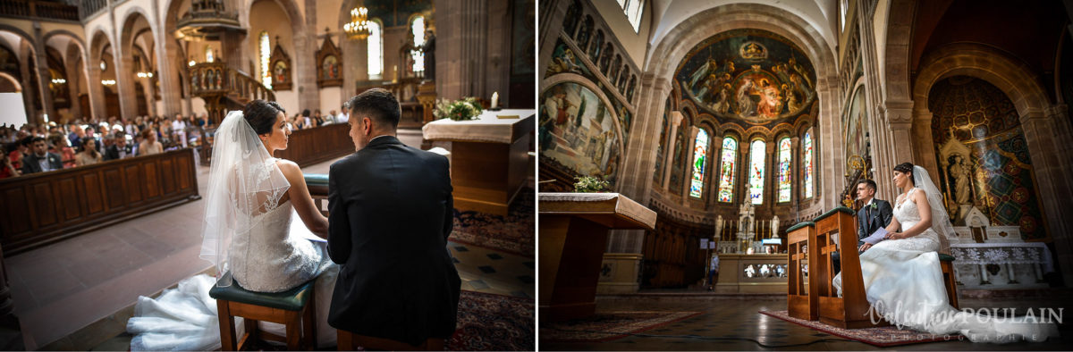 Mariage rock moto Gueberschwihr - Valentine Poulain église 2