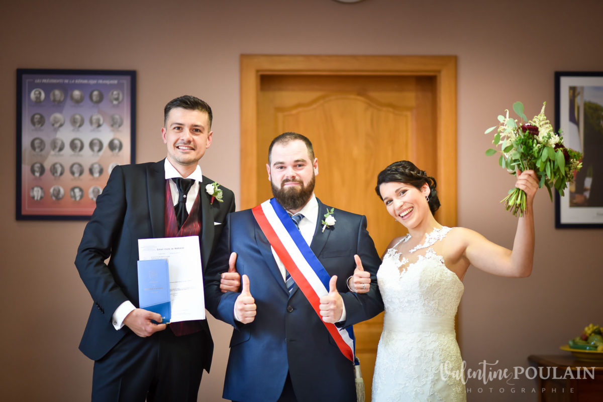 Mariage rock moto Gueberschwihr - Valentine Poulain mairie1