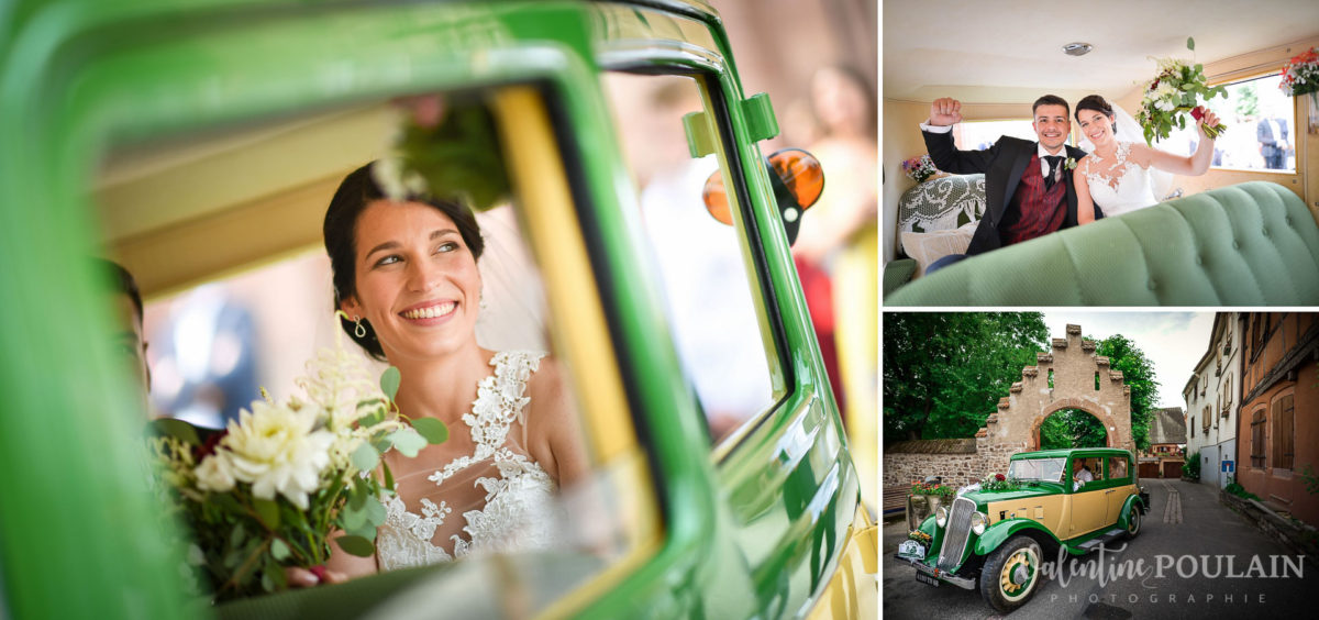 Mariage rock moto Gueberschwihr - Valentine Poulain voiture collection