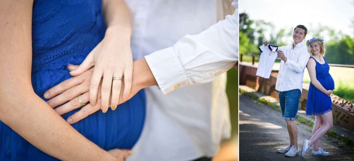 Séance photo grossesse couleurs été main