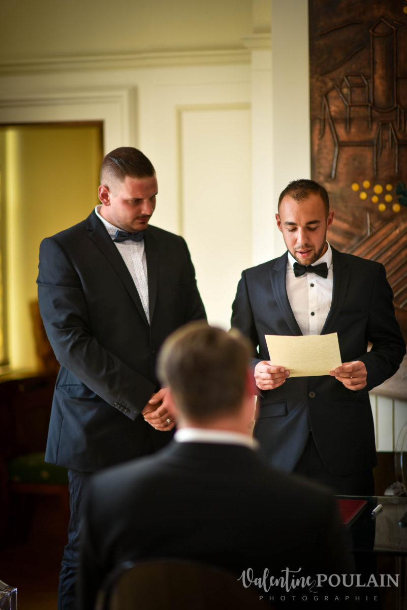 Mariage joyeux vert rose discours - Valentine Poulain