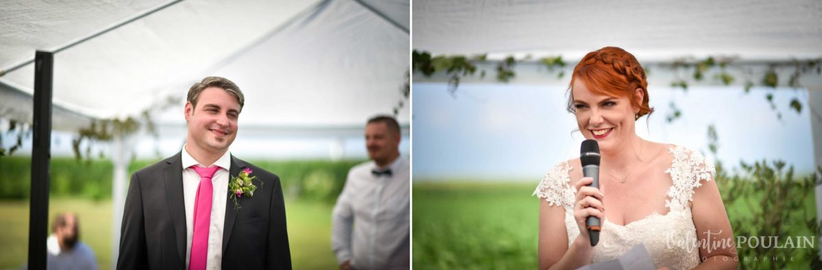 Mariage joyeux vert rose les discours - Valentine Poulain