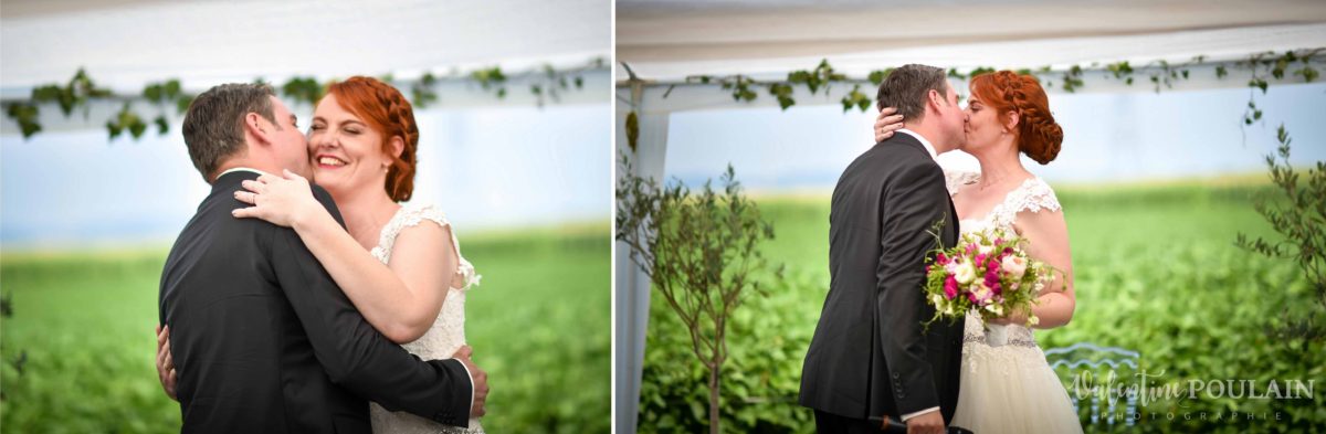 Mariage joyeux vert rose merci - Valentine Poulain