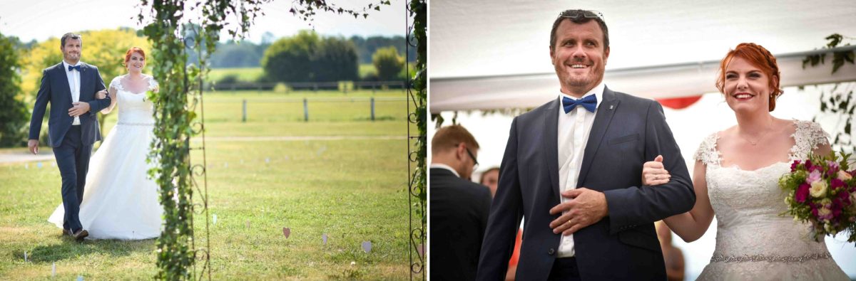 Mariage joyeux vert rose papa - Valentine Poulain