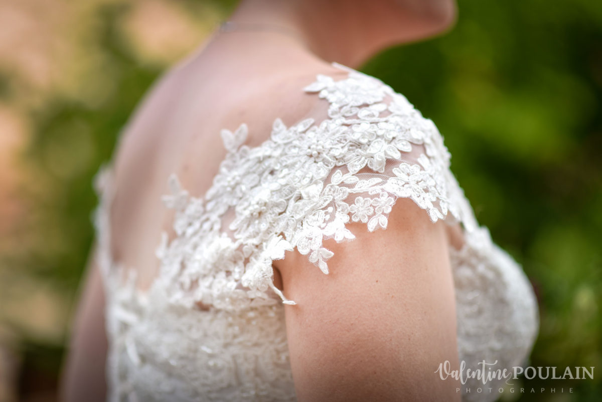 Mariage joyeux vert rose robe - Valentine Poulain