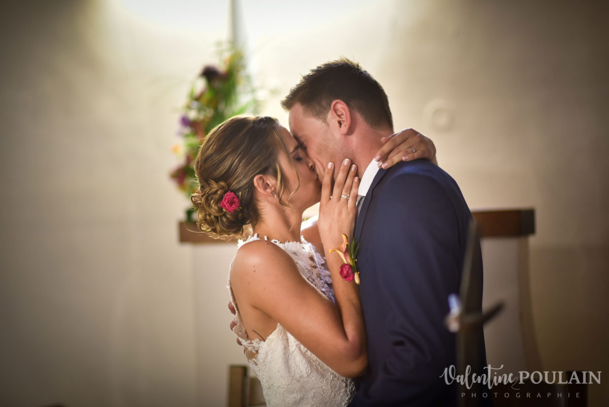 Mariage sportifs - Valentine Poulain baiser