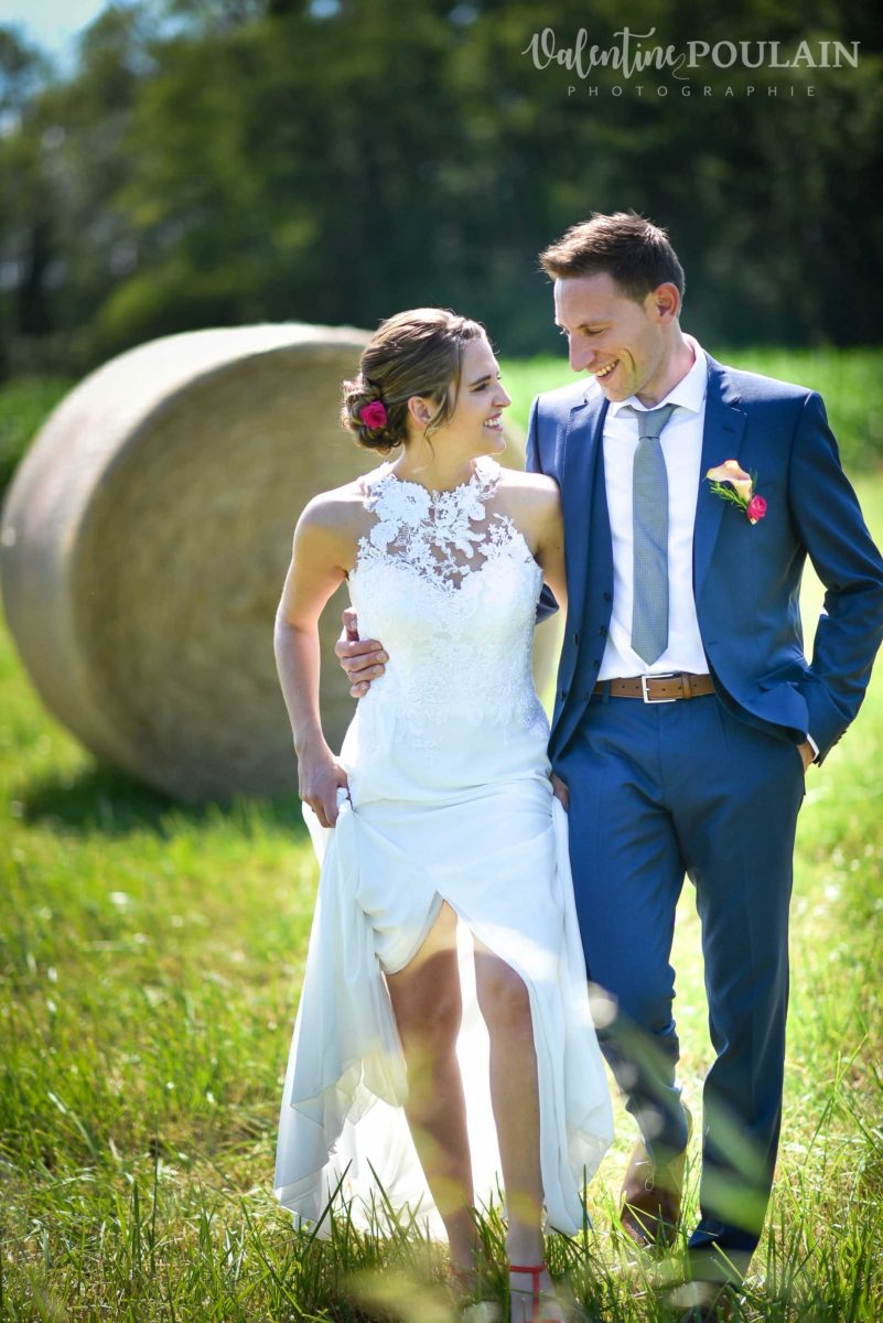 Mariage sportifs - Valentine Poulain botte de paille