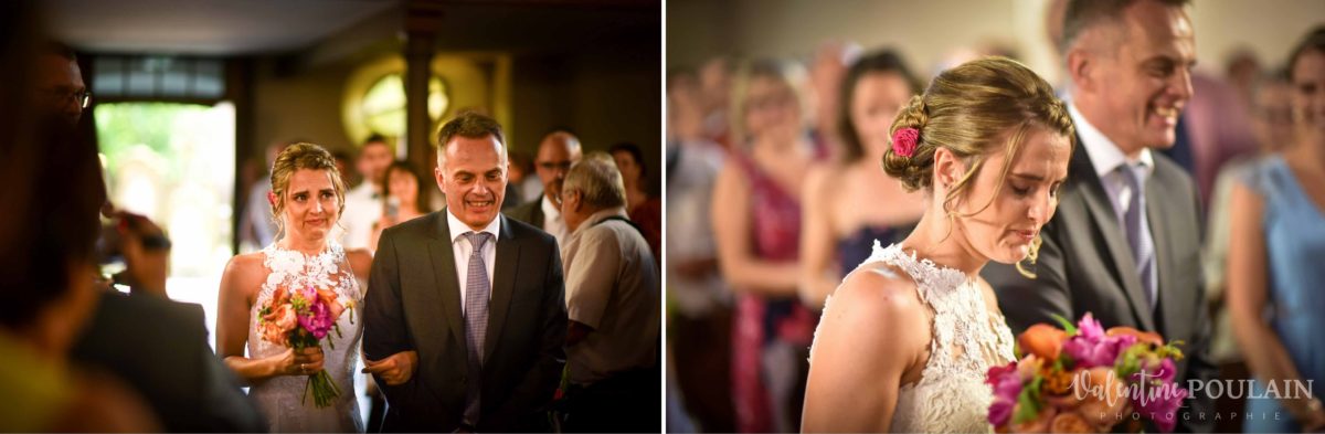 Mariage sportifs - Valentine Poulain entrée