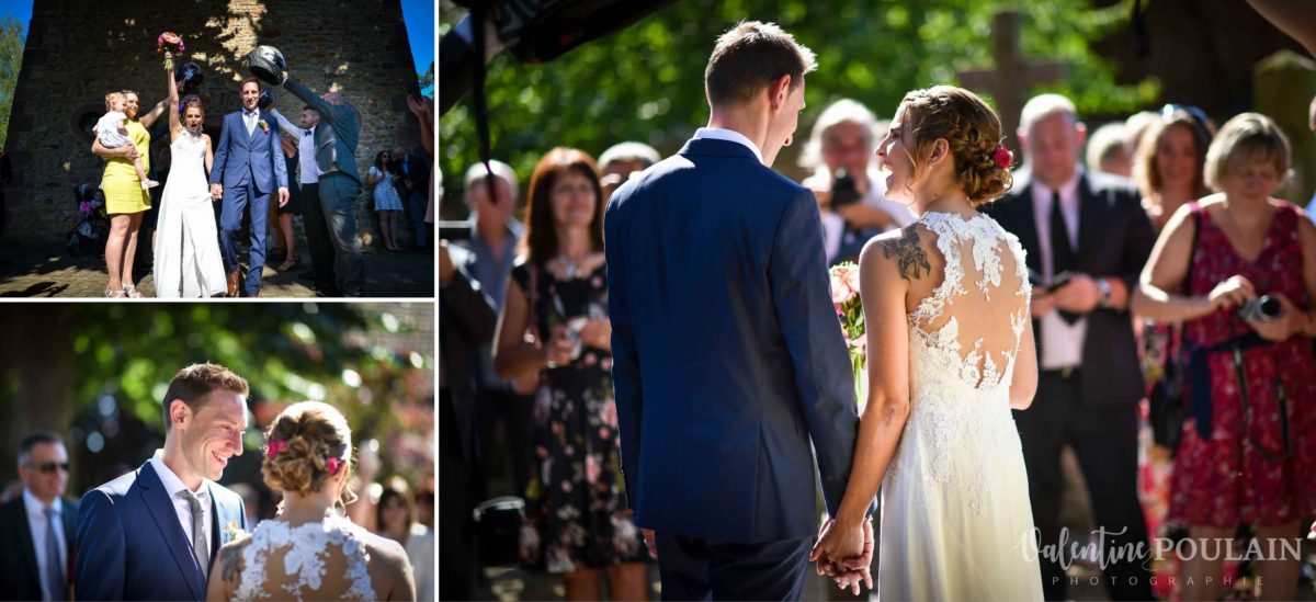 Mariage sportifs - Valentine Poulain haie honneur