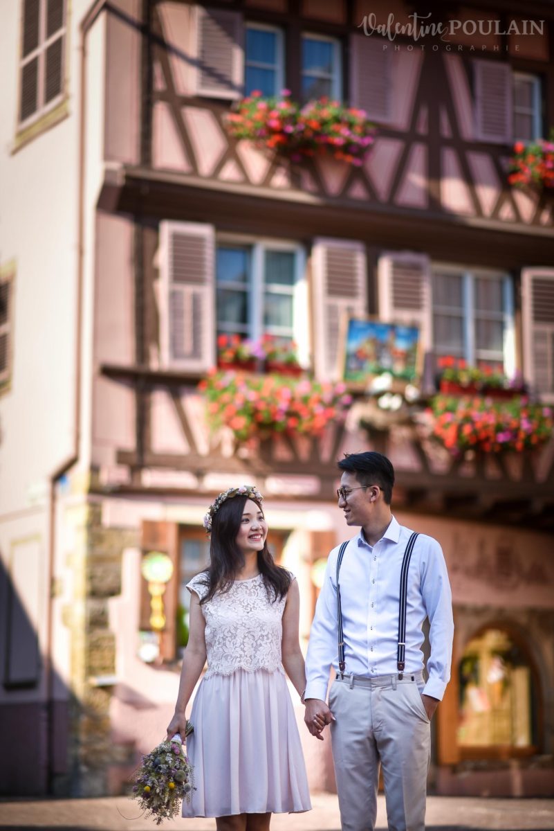 Save the date Colmar couple chinois - Valentine Poulain maison rose