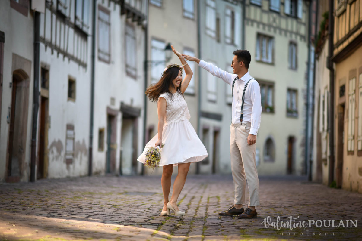 Save the date Colmar couple chinois - Valentine Poulain ruelle