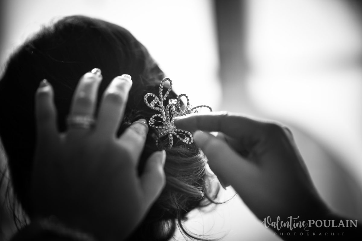 Mariage musée papier peint - Valentine Poulain colombe cheveux