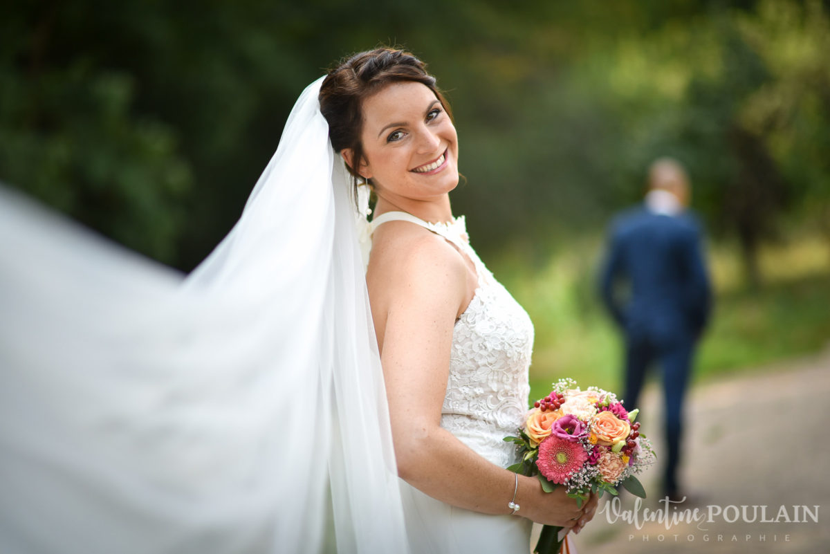 Mariage viticole Petit Wettolsheim - Valentine Poulain arrivée