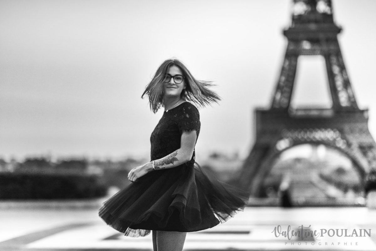 Shooting photo portrait Paris - Valentine Poulain n&b