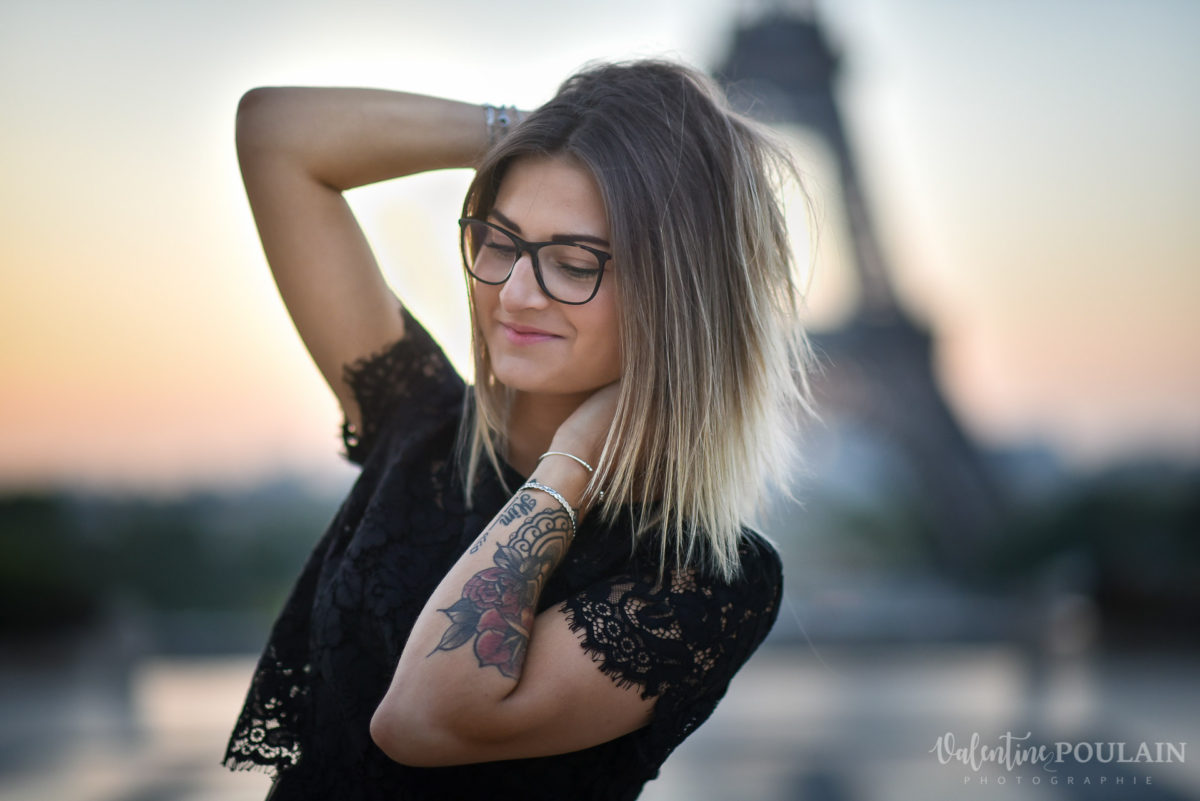 Shooting photo portrait Paris - Valentine Poulain tour eiffel
