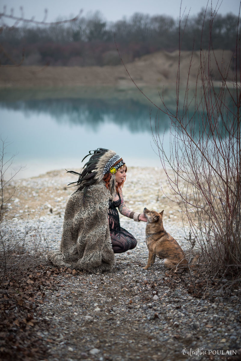 Shooting grossesse burningman chien