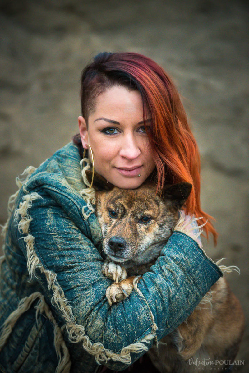 Shooting grossesse burning man duo chien