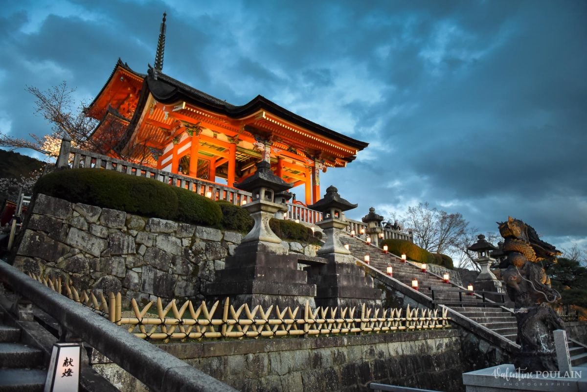 JAPON Tokyo Kyoto - Valentine Poulain temple nuit