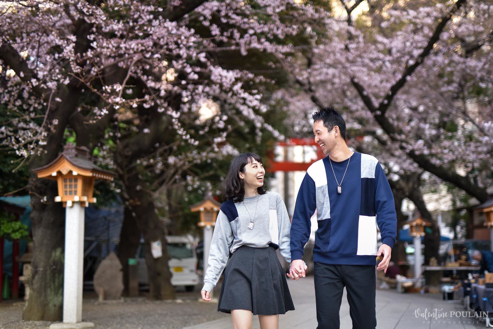 Shooting couple Japon Tokyo - Valentine Poulain cerisiers