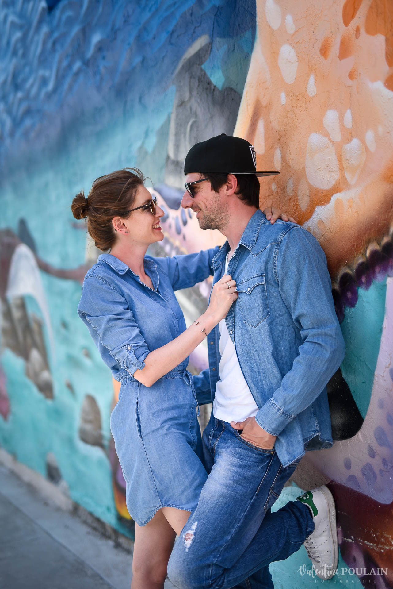 Couple Miami Wynwood - Valentine Poulain mur