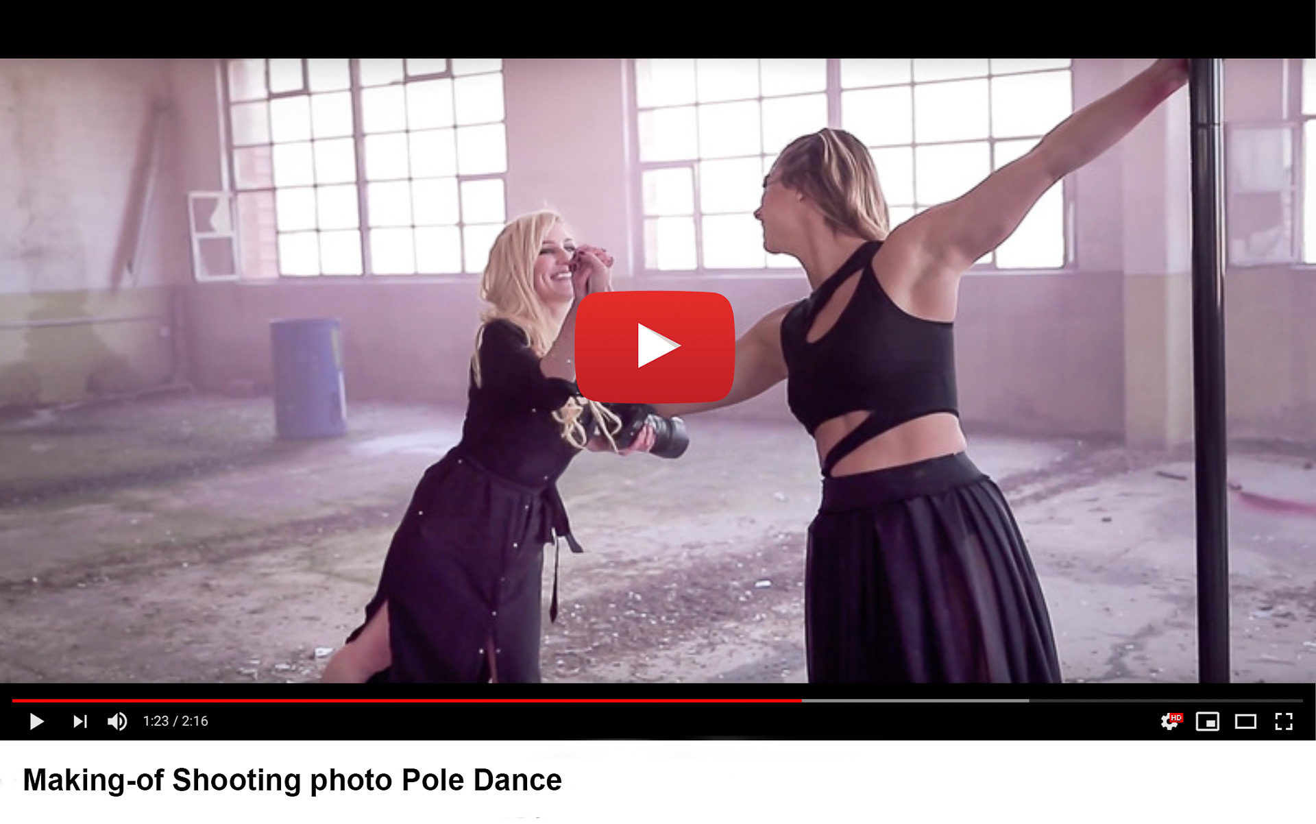youtube making-of pole dance - Valentine Poulain