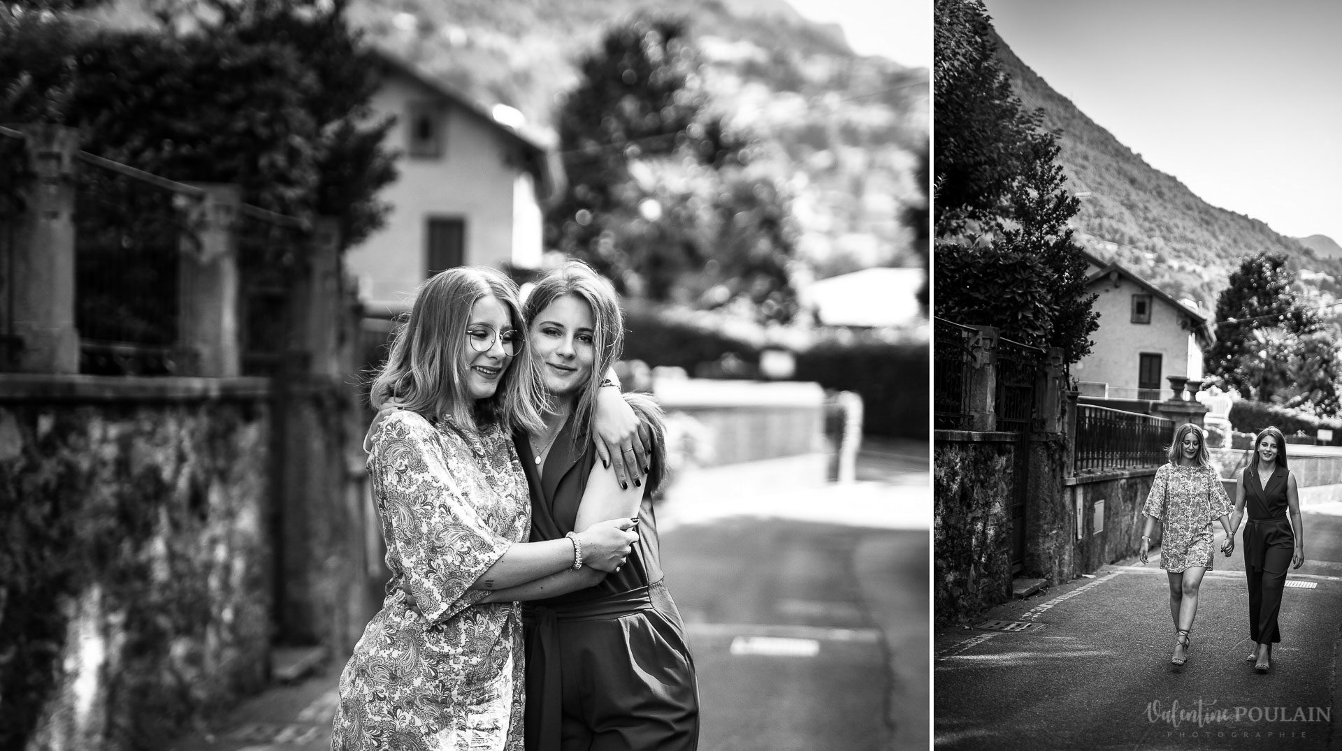 Shooting soeurs Italie - Valentine Poulain noir et blanc